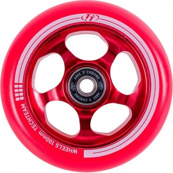 Колесо TECH TEAM для самоката X-Treme 120*24мм 7W, red Колесо TECH TEAM для самоката X-Treme 120*24мм 7W, red