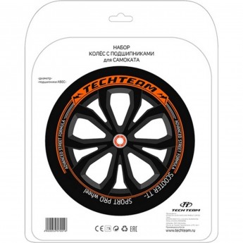 Набор TECH TEAM 2 колеса и 4подшипника ABEC 9 д/Sport 270мм Набор TECH TEAM 2 колеса и 4подшипника ABEC 9 д/Sport 270мм
