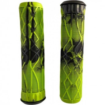 Набор TECH TEAM грипсы 2шт с барендами BL 115/S22, Black-Green Набор TECH TEAM грипсы 2шт с барендами BL 115/S22, Black-Green