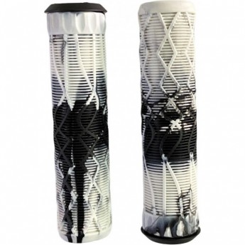 Набор TECH TEAM грипсы 2шт с барендами BL 115/S22, Black-White Набор TECH TEAM грипсы 2шт с барендами BL 115/S22, Black-White