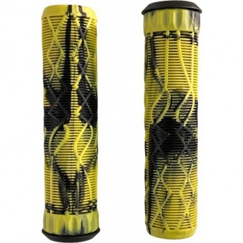 Набор TECH TEAM грипсы 2шт с барендами BL 115/S22, Black-Yellow Набор TECH TEAM грипсы 2шт с барендами BL 115/S22, Black-Yellow