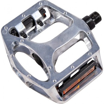 Педали алюминиевые TECH TEAM FP-963, покрытые пластиком, со светоотражателями