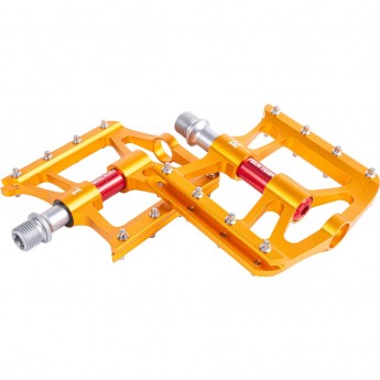 Педали TECH TEAM алюминиевые фрез. со сьемными шипами, CrMo ось, 3 пром. подш., 9/16", 1/20 ALNC-1060 gold Педали TECH TEAM алюминиевые фрез. со сьемными шипами, CrMo ось, 3 пром. подш., 9/16", 1/20 ALNC-1060 gold