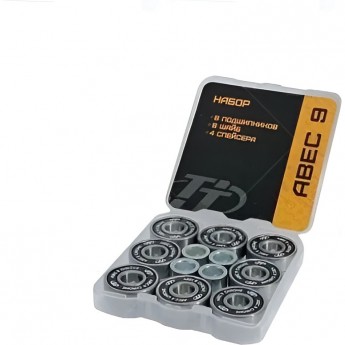 Подшипники TECH TEAM 608RS, ABEC- 9, 8 шт.+8 шайб+4 спейсера