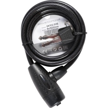Замок велосипедный TECH TEAM GK102.506 8*150 Замок велосипедный TECH TEAM GK102.506 8*150